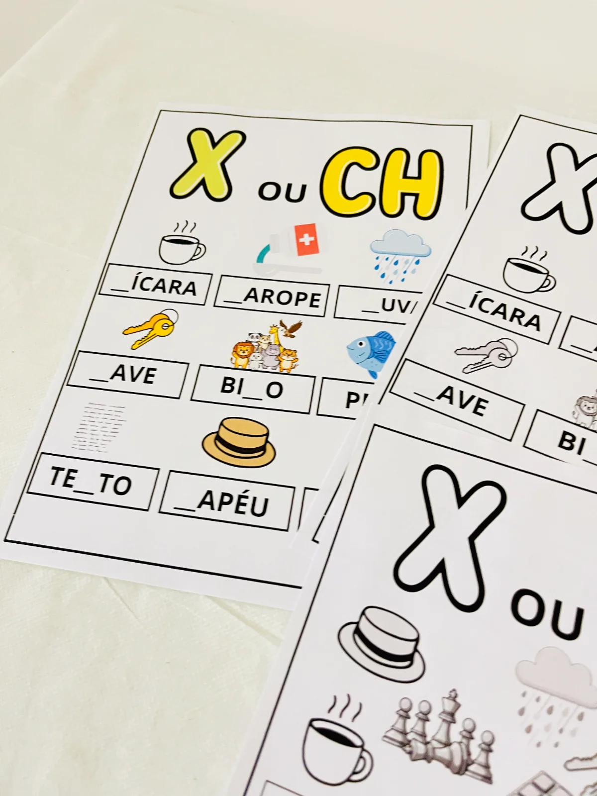 Atividade de Alfabetização - Palavras com X ou CH — amostra 1: Um recurso essencial para transformar confusão em…