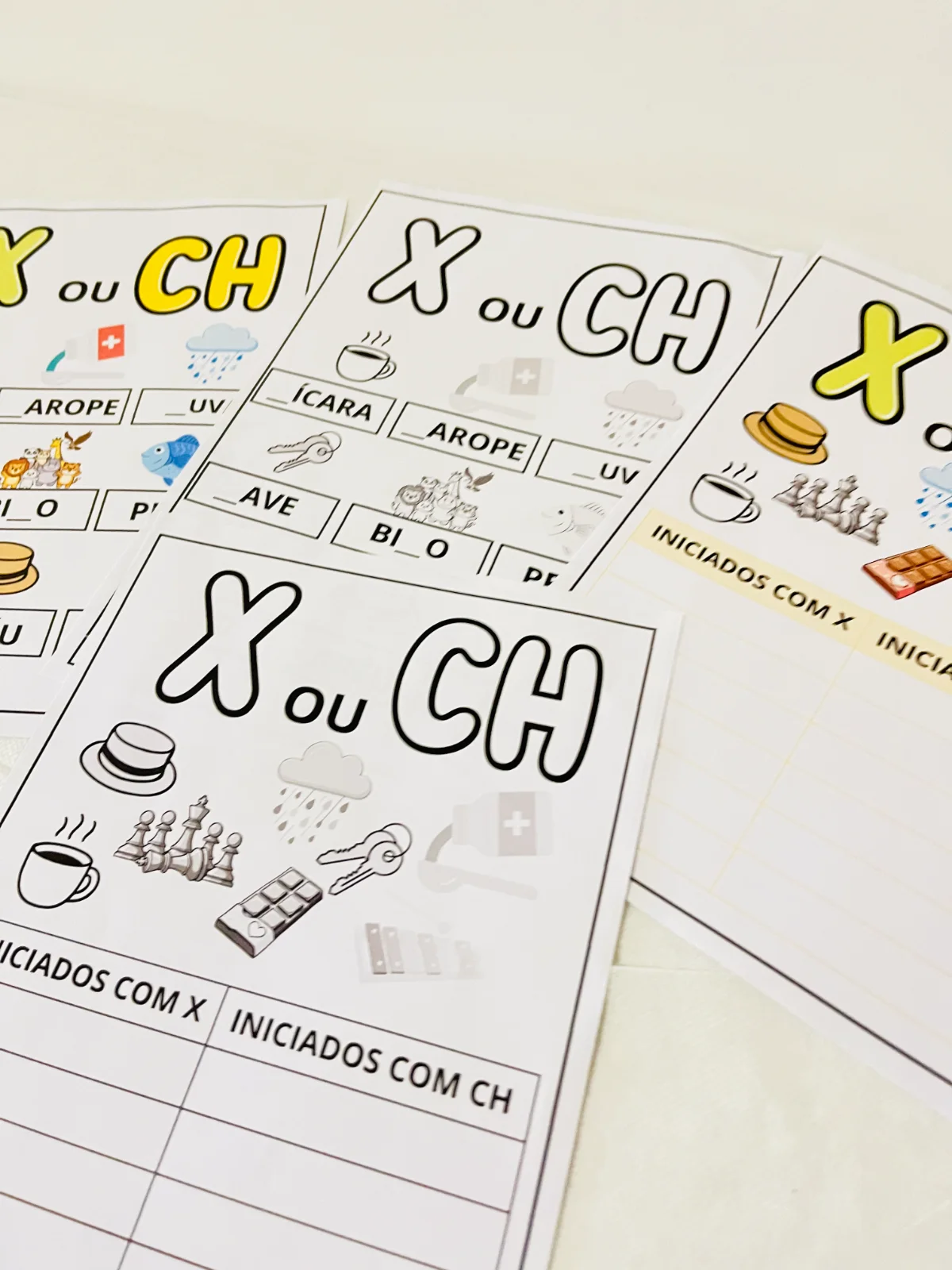 Atividade de Alfabetização - Palavras com X ou CH — amostra 2: Um recurso essencial para transformar confusão em…