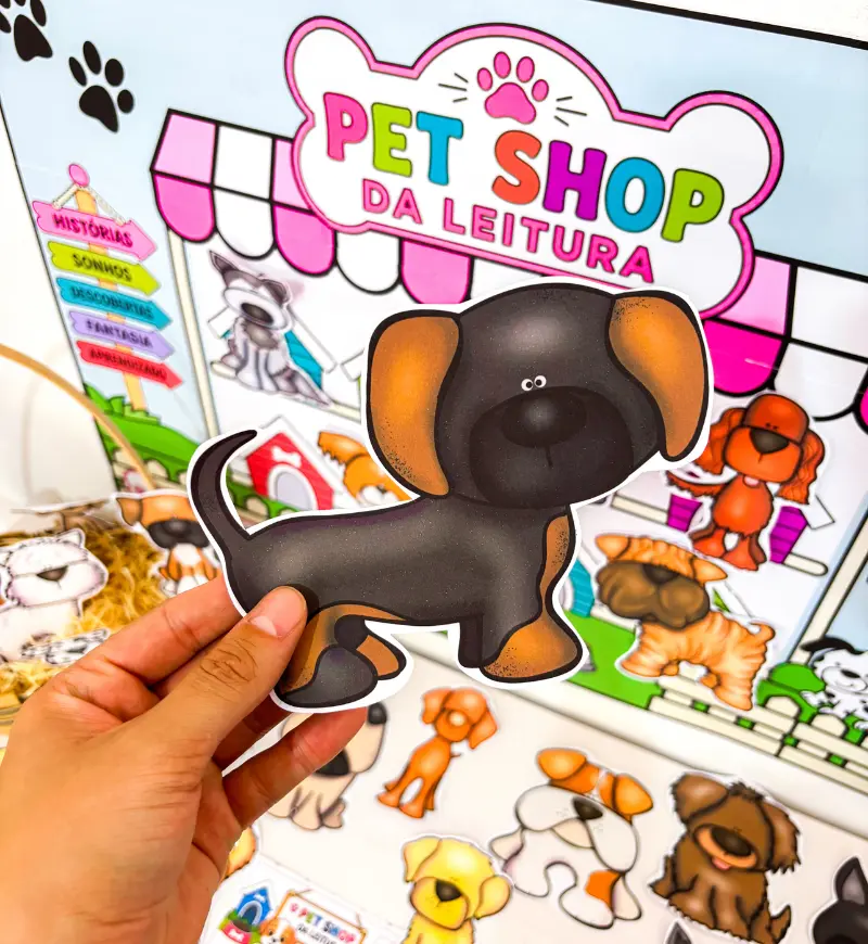 Atividade de alfabetização: Pet Shop da Leitura em PDF — amostra 1: Atividade de alfabetização com o Pet Shop da Leitura