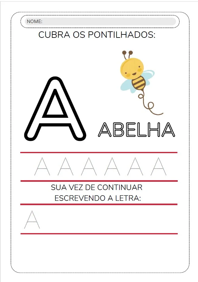 ✏️ ATIVIDADE DE ALFABETO TRAÇADO – 26 PÁGINAS — amostra 2: Aprender a escrever as letras pode ser muito mais fácil e…