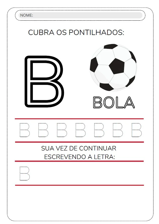 ✏️ ATIVIDADE DE ALFABETO TRAÇADO – 26 PÁGINAS — amostra 3: Aprender a escrever as letras pode ser muito mais fácil e…