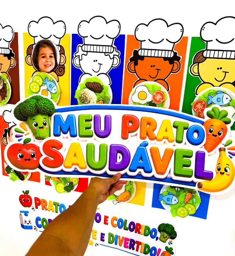 Atividade de Alimentação Saudável: Meu Prato Saudável em PDF — amostra 7: Explore escolhas alimentares com uma proposta…