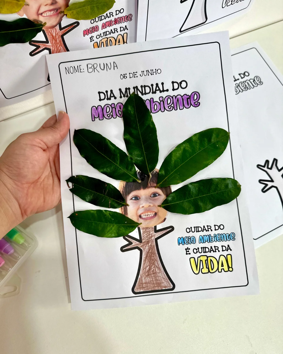 Atividade de artes com elementos da natureza — amostra 4: Celebrar o Dia Mundial do Meio Ambiente na Educação Infantil fica…