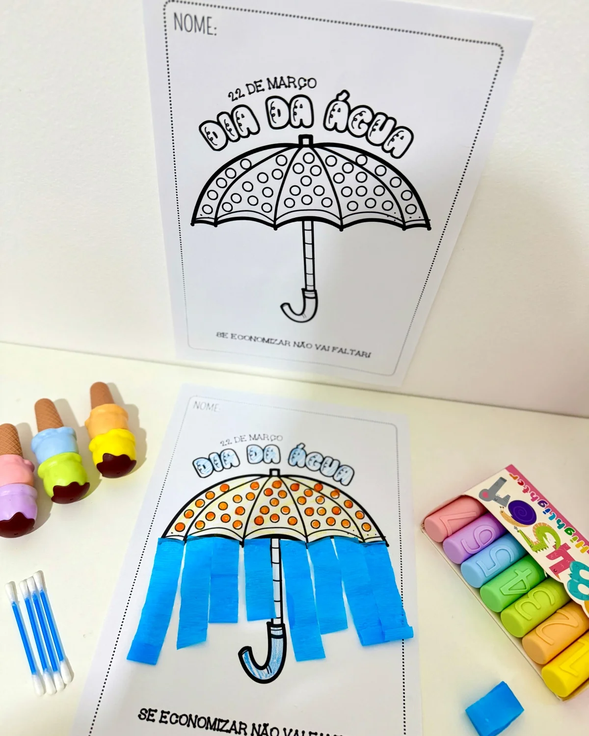 Atividade de Artes – Dia da Água – PDF para Imprimir — amostra 3: Proposta lúdica para trabalhar a importância da água com…
