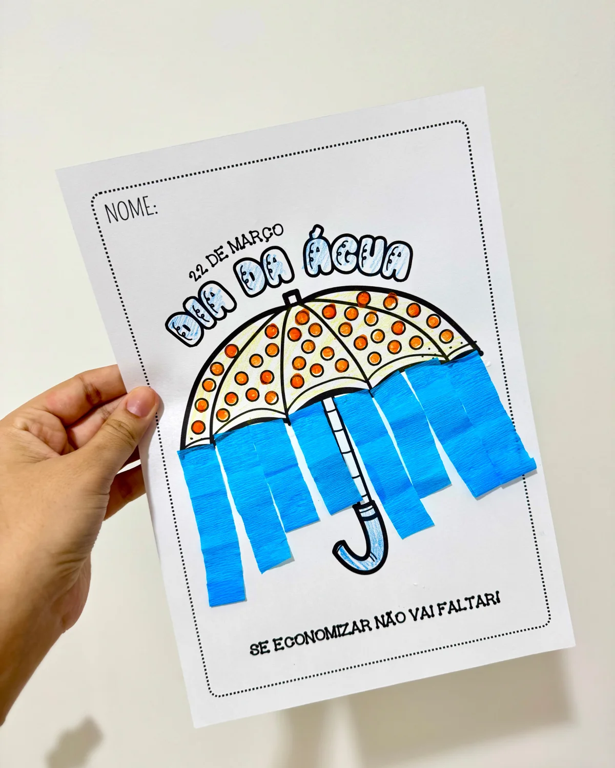 Atividade de Artes – Dia da Água – PDF para Imprimir — capa do material
