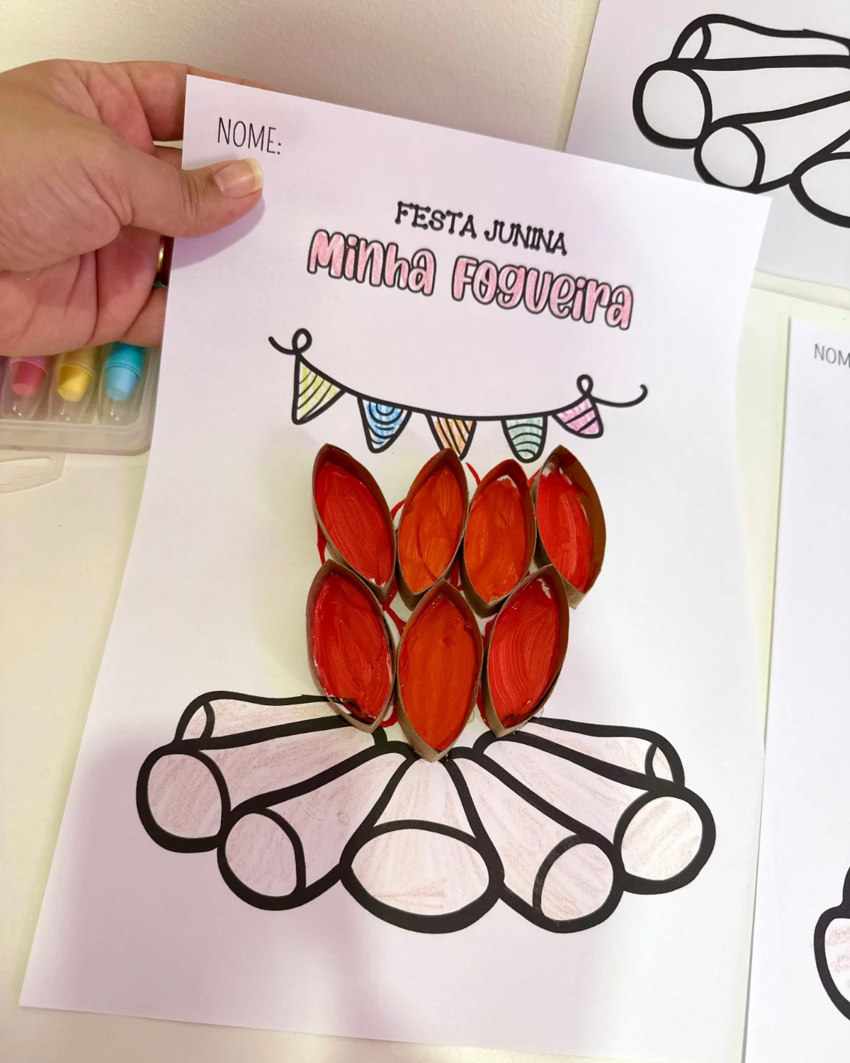 Atividade de Artes – Fogueira Festa Junina — capa do material