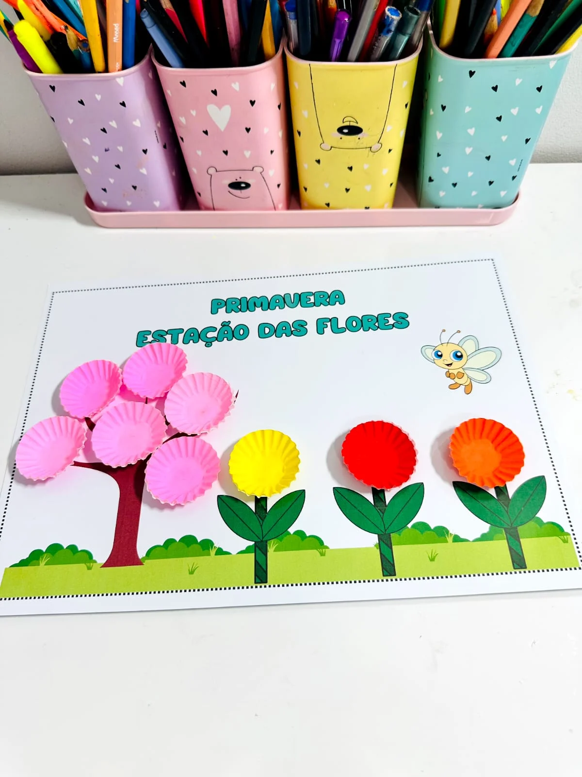 Atividade de artes Primavera Estação das Flores — capa do material