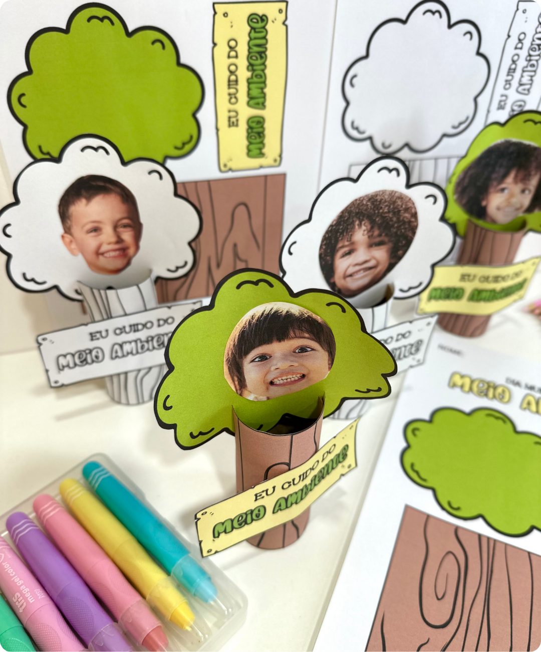 Atividade de árvore 3D para imprimir – Educação Infantil — amostra 4: Para quais turmas é indicado