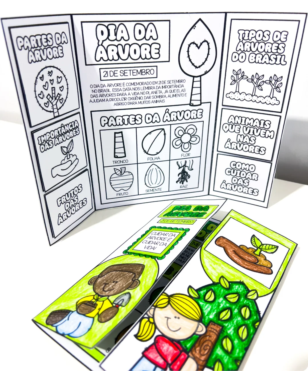 Atividade de árvore para imprimir: Dia da Árvore — amostra 2: Como aplicar a atividade em sala
