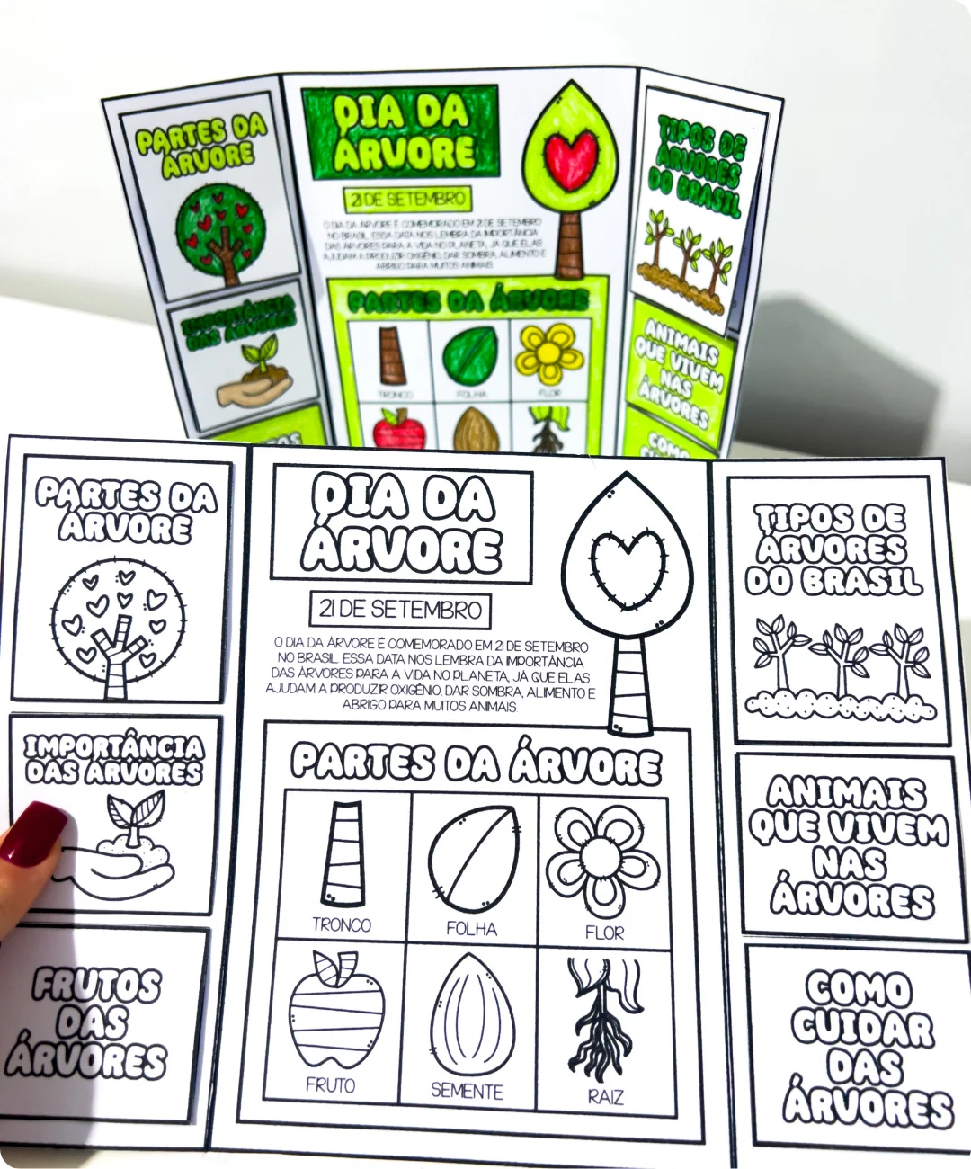 Atividade de árvore para imprimir: Dia da Árvore — amostra 3: O que está incluído no PDF