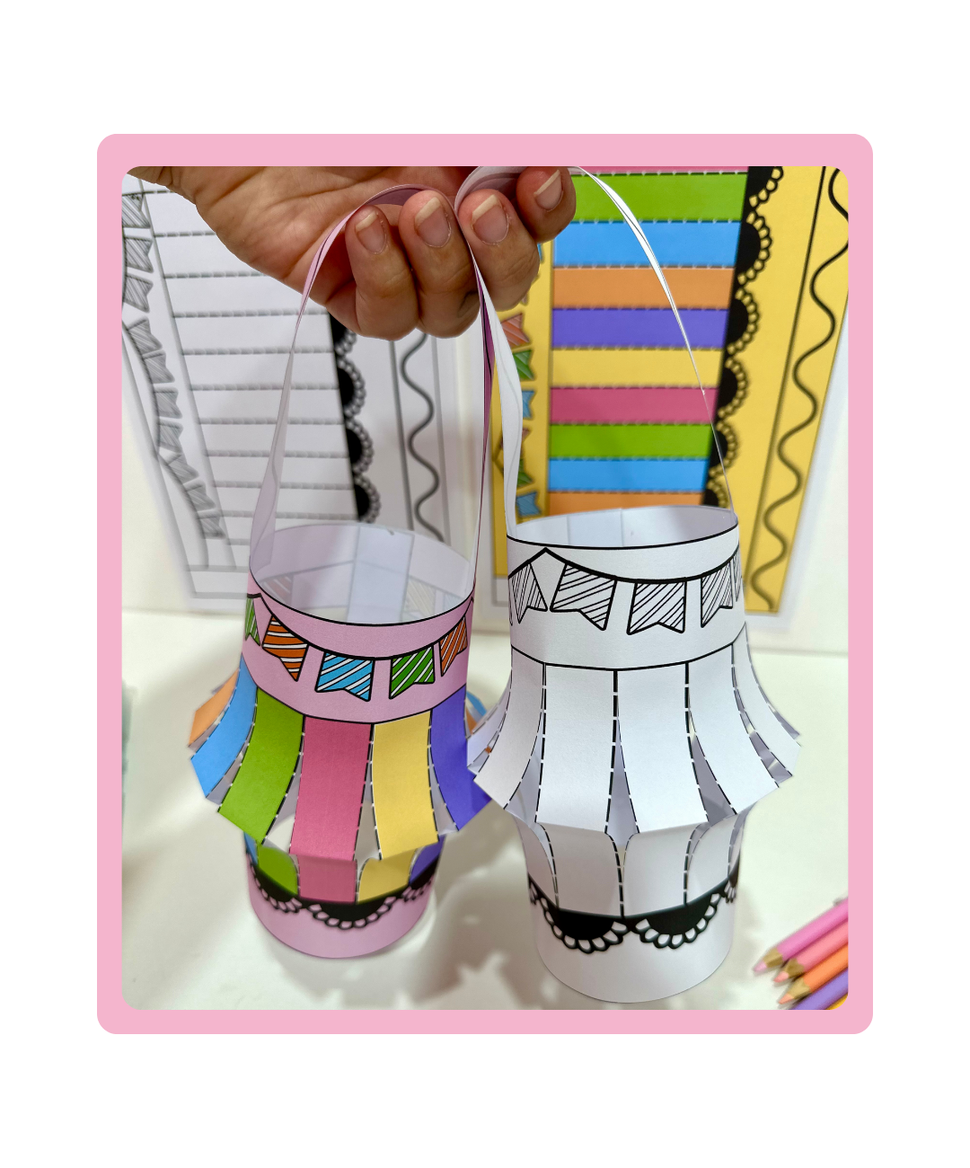 Atividade de balão junino 3D para imprimir – Educação Infantil — Datas comemorativas para Educação Infantil: Leve o clima…
