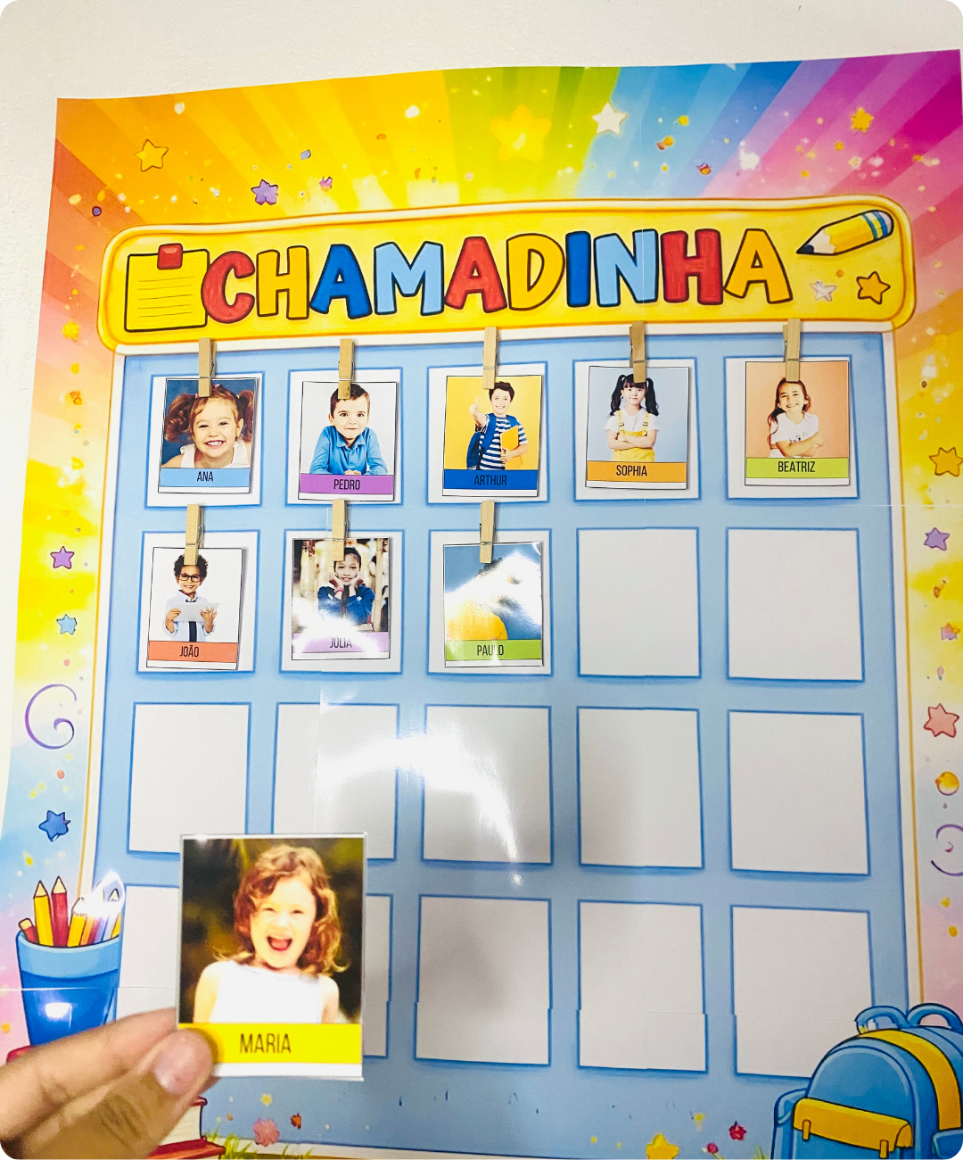 Atividade de chamada para imprimir — amostra 3: O que vem no material