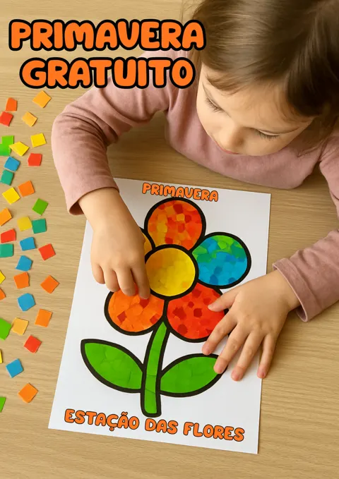 Atividade de colagem primavera — capa do material