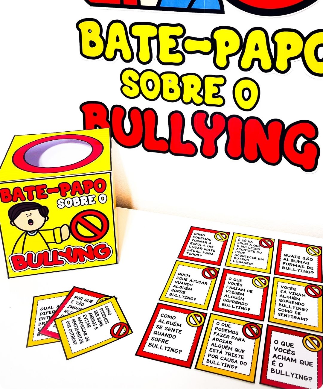 Atividade de combate ao bullying para imprimir — amostra 3: Quais recursos acompanham o PDF