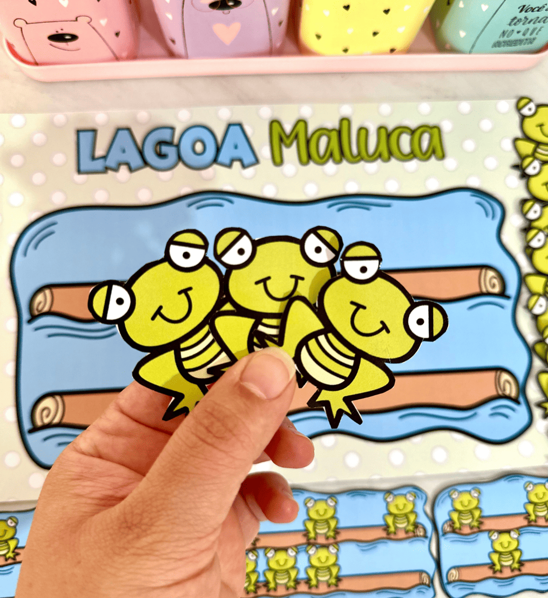 Atividade de contagem Lagoa Maluca para Educação Especial — amostra 2: O que vem no material