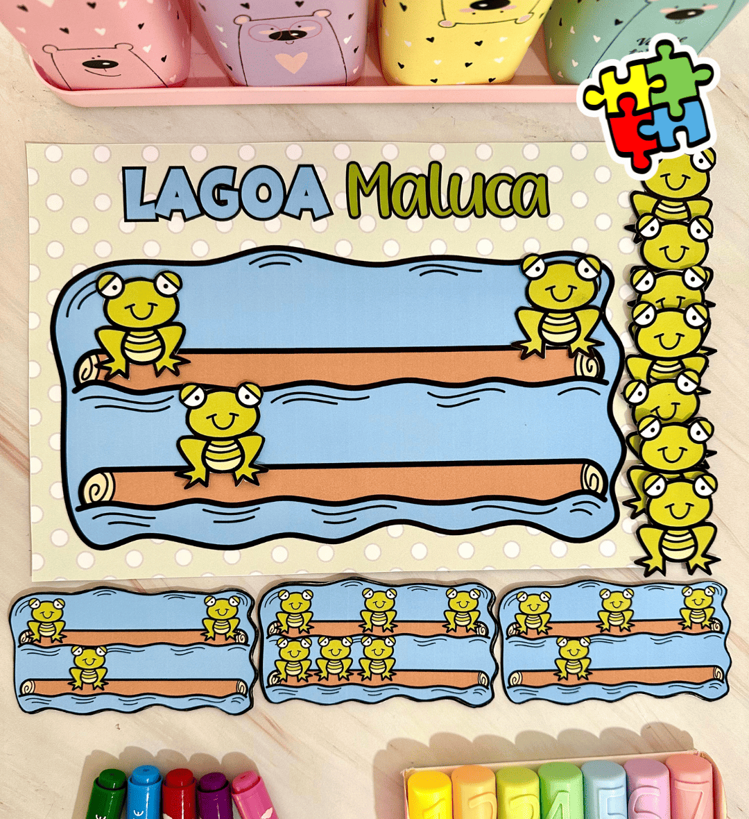Atividade de contagem Lagoa Maluca para Educação Especial — Matemática para Todas as séries: Trabalhe números e quantidades…