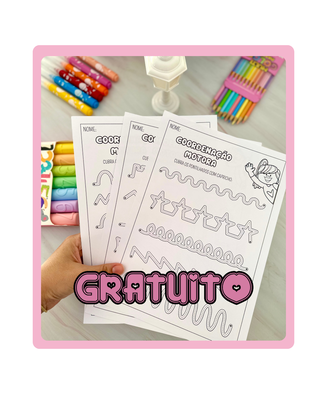 Atividade de coordenação motora para imprimir: Infantil e Anos Iniciais — capa do material