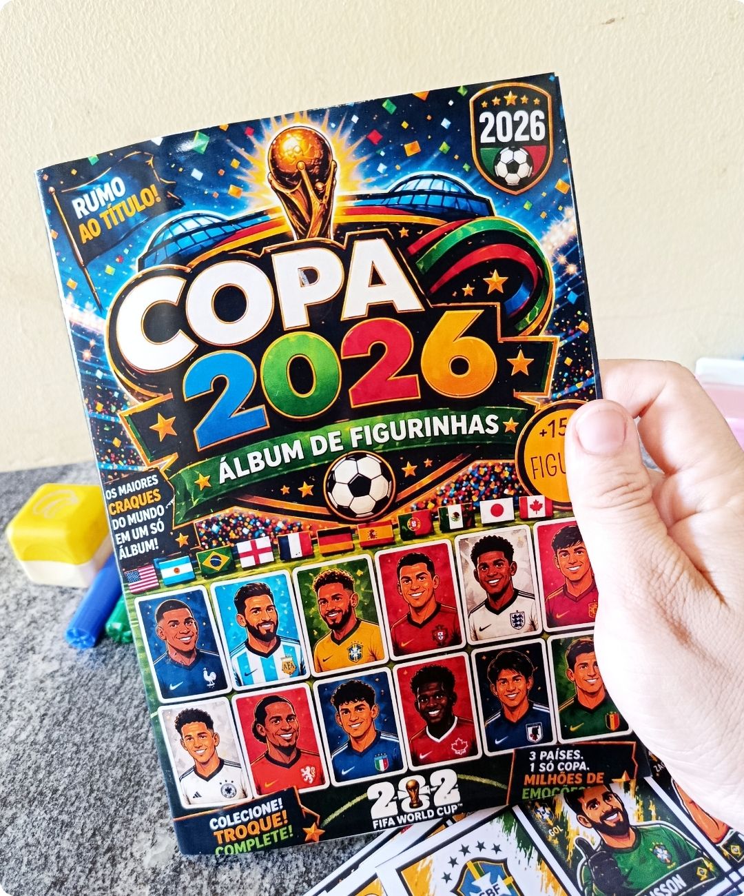 Atividade de Copa do Mundo 2026 para imprimir — amostra 3: O que está disponível no PDF