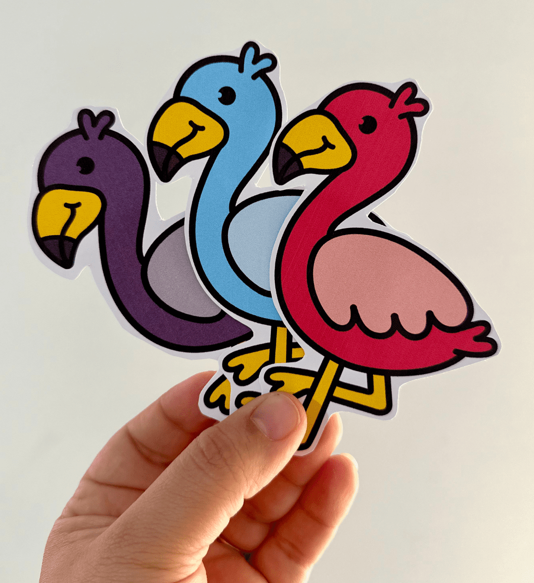Atividade de cores: Flamingo das Cores em PDF — amostra 1: Atividade de cores com ilustrações de flamingos