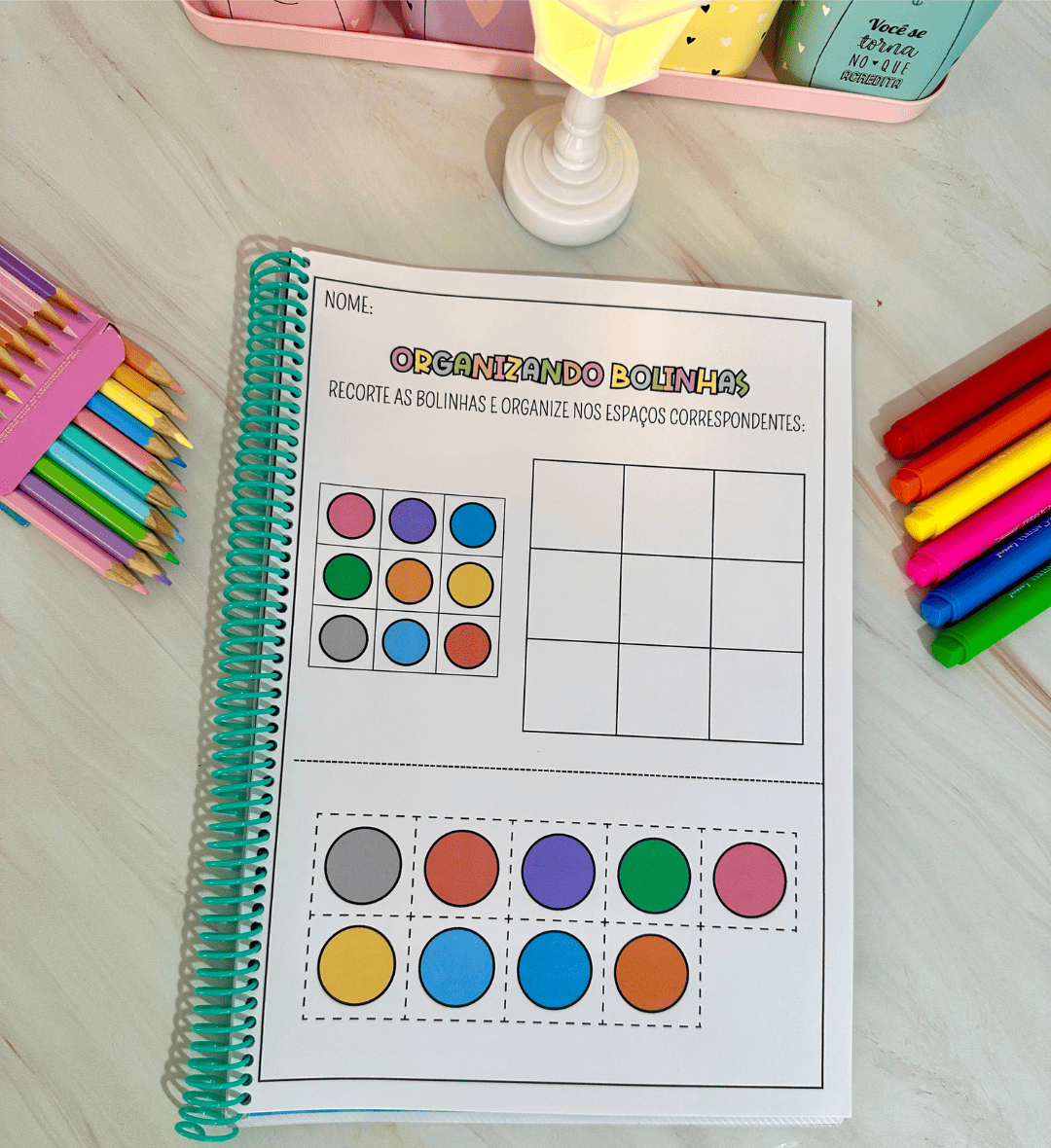 Atividade de cores: Organizando Bolinhas em PDF — amostra 3: Como usar em sala de aula