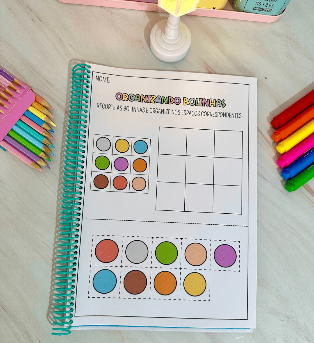 Atividade de cores: Organizando Bolinhas em PDF — amostra 5: Trabalhe cores e classificação com Organizando Bolinhas: um…
