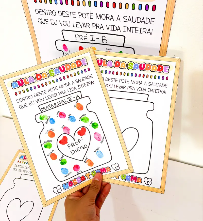 Atividade de despedida: Marcas da Saudade para Educação Infantil — amostra 2: O que vem no material