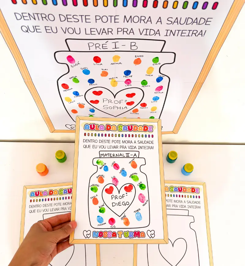 Atividade de despedida: Marcas da Saudade para Educação Infantil — amostra 5: Encerre o ano com um registro afetivo da…