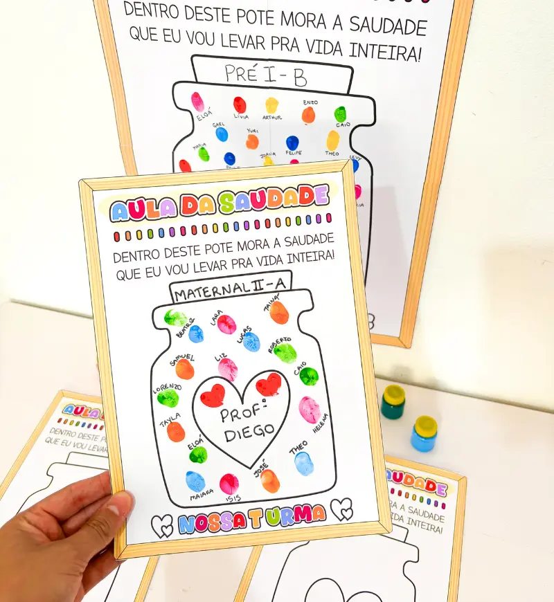 Atividade de despedida: Marcas da Saudade para Educação Infantil — capa do material