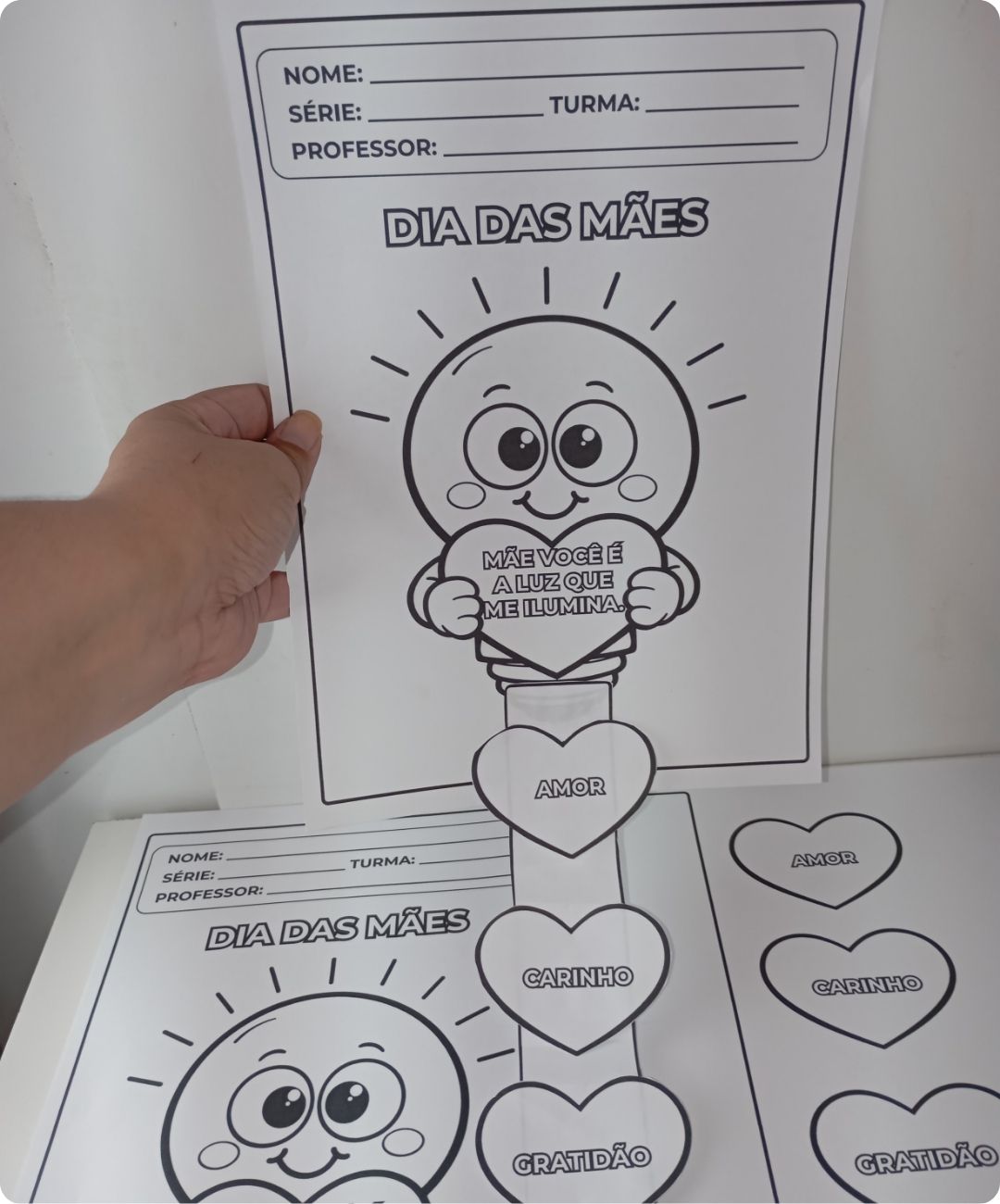 Atividade de Dia das Mães para imprimir — anos iniciais — amostra 1: Uma proposta de colorir para a homenagem às mães