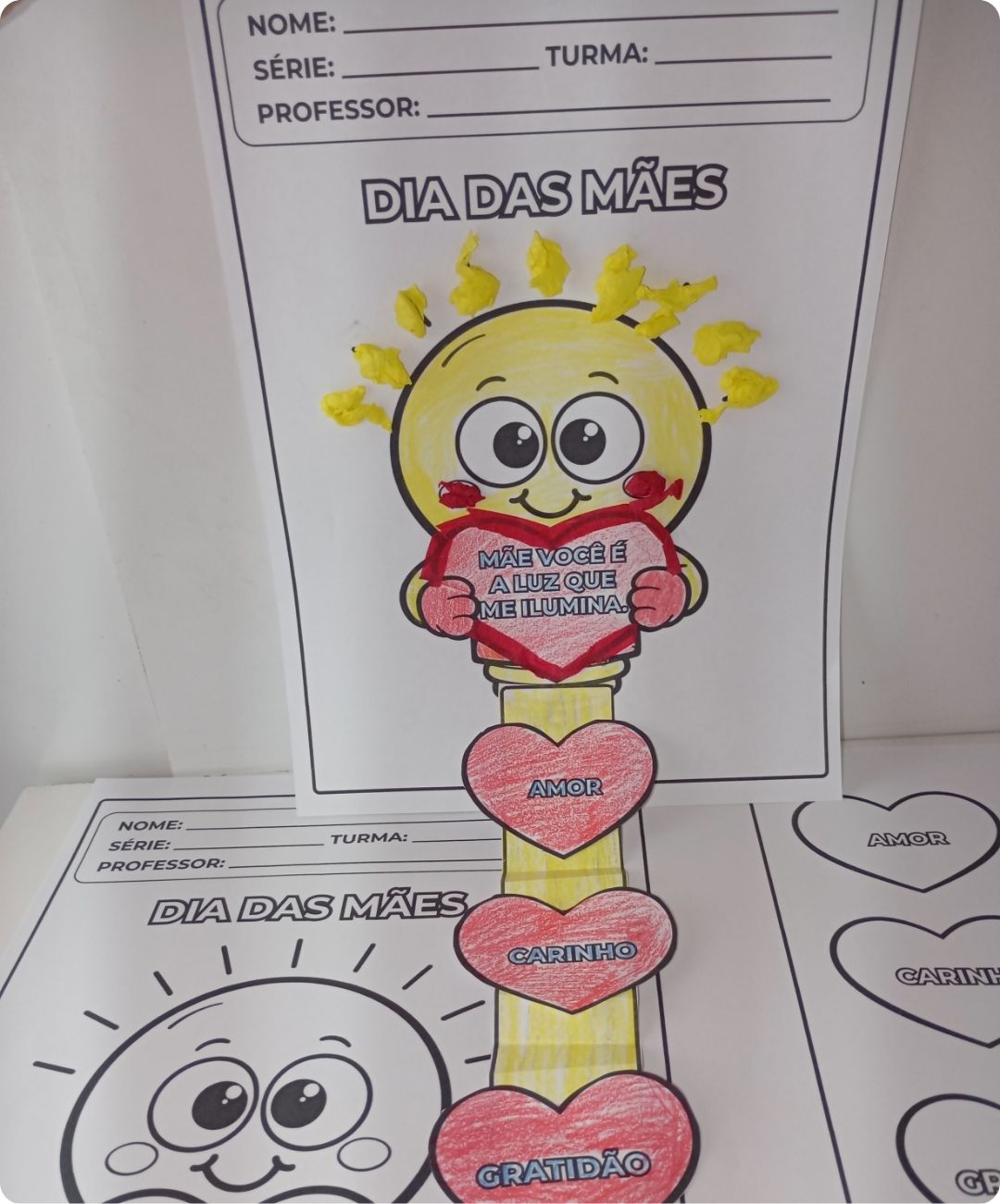 Atividade de Dia das Mães para imprimir — anos iniciais — amostra 2: Como organizar a aplicação em sala