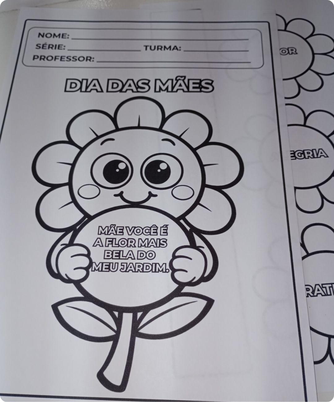 Atividade de Dia das Mães para imprimir – Infantil e Anos Iniciais — amostra 1: Da impressão à atividade com a turma