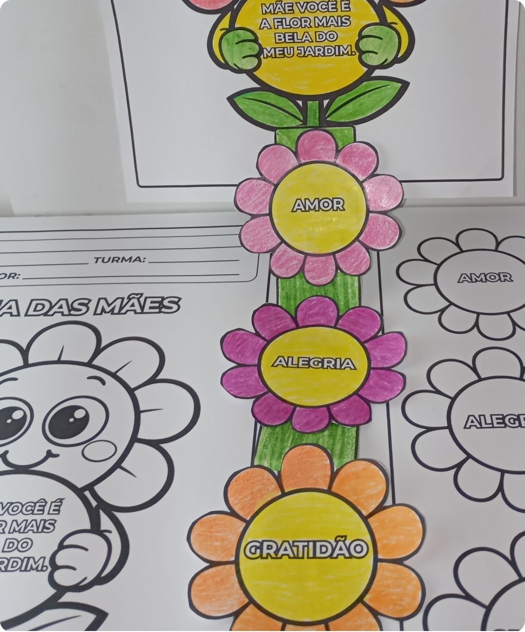 Atividade de Dia das Mães para imprimir – Infantil e Anos Iniciais — amostra 3: O que está incluído no arquivo
