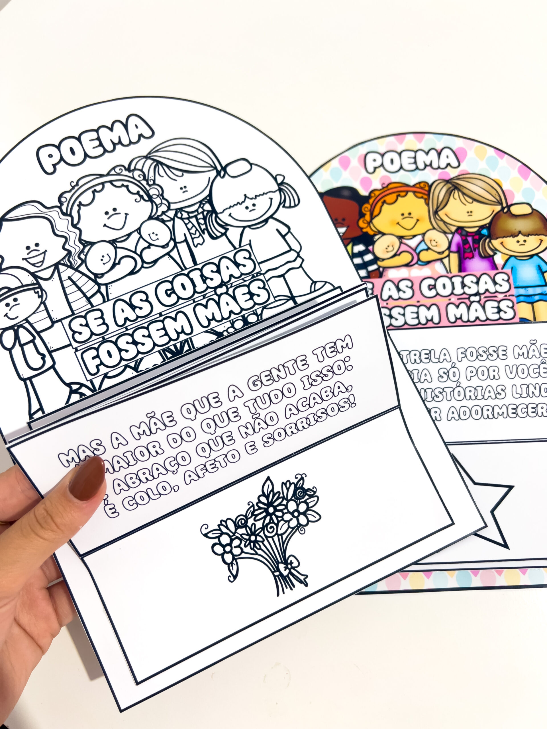 Atividade de Dia das Mães para imprimir — amostra 2: Como organizar a aplicação