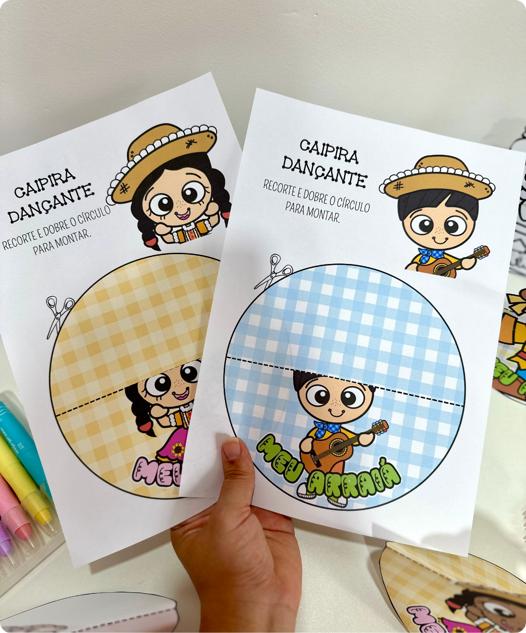Atividade de Festa Junina para imprimir – Educação Infantil — amostra 3: Quais opções estão no PDF
