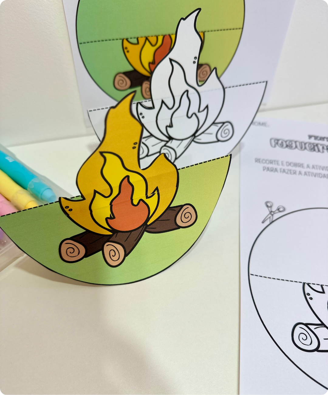Atividade de festa junina para imprimir na Educação Infantil — amostra 3: O que você recebe no arquivo