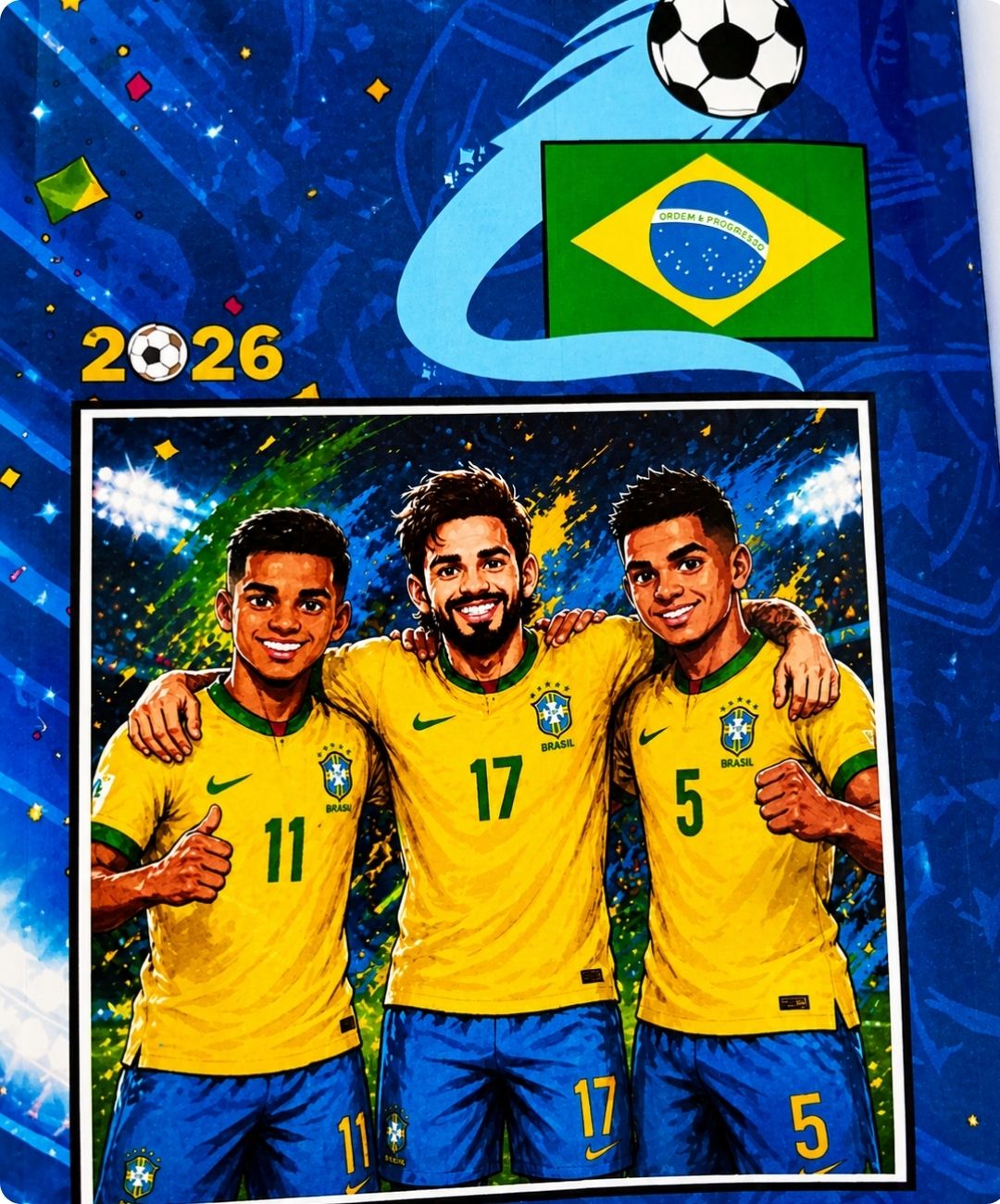 Atividade de futebol para imprimir: álbum da seleção brasileira — amostra 1: Do interesse pelo futebol à participação em sala