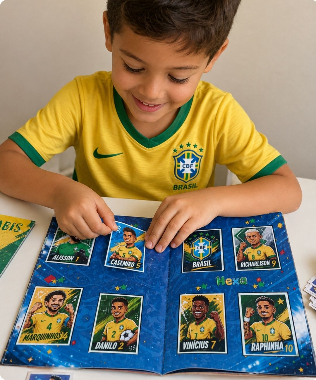 Atividade de futebol para imprimir: álbum da seleção brasileira — amostra 3: O que você recebe