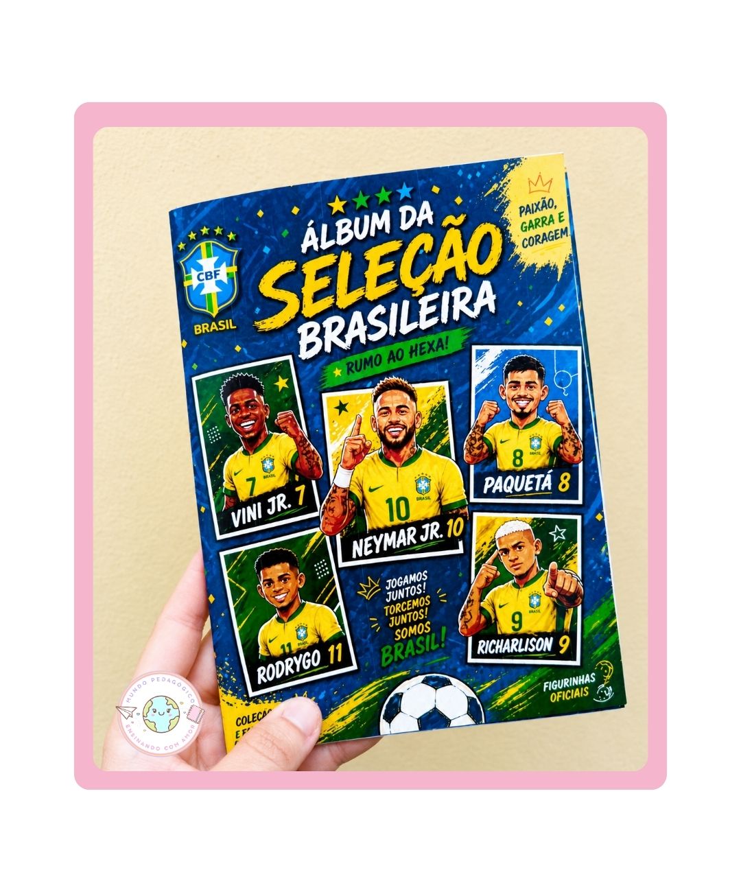 Atividade de futebol para imprimir: álbum da seleção brasileira — Jogos pedagógicos para Todas as séries: Leve o futebol…