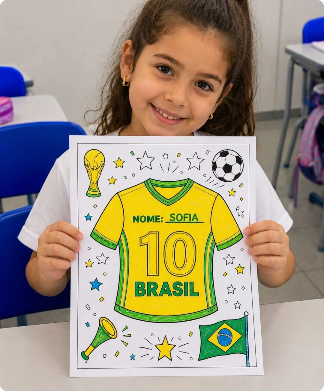 Atividade de futebol para imprimir – Infantil e 1º ao 5º ano — amostra 6: Leve a torcida para a aula de Artes com uma…
