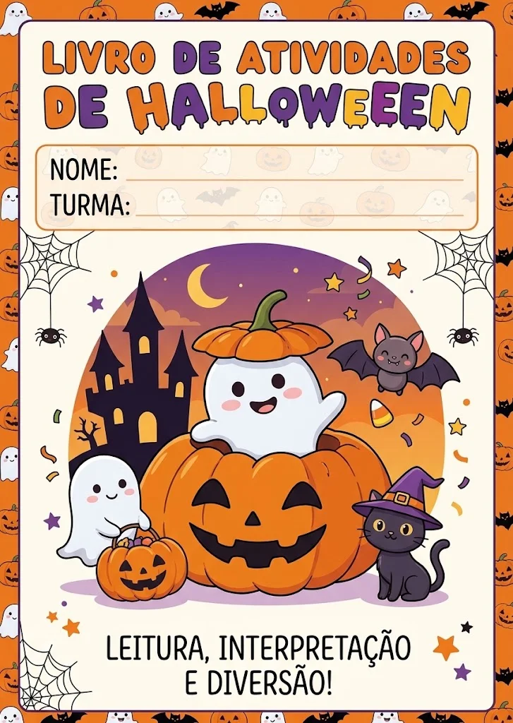 Atividade de Halloween para o 5º Ano em pdf — capa do material
