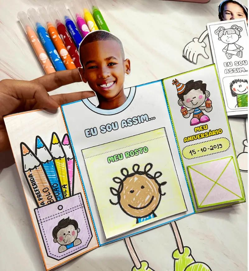 Atividade de Identidade Eu Sou Assim para Educação Infantil — amostra 3: Como usar em sala de aula