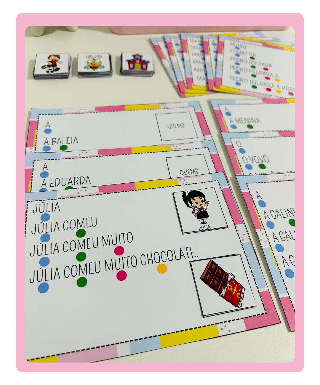 Atividade de leitura com figuras para imprimir — amostra 3: O que você recebe no PDF