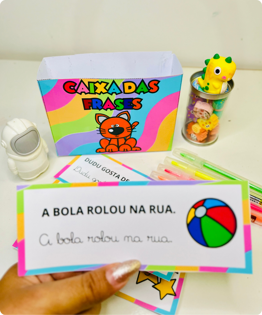 Atividade de leitura de frases para imprimir — amostra 1: Leitura de frases com aplicação em sala