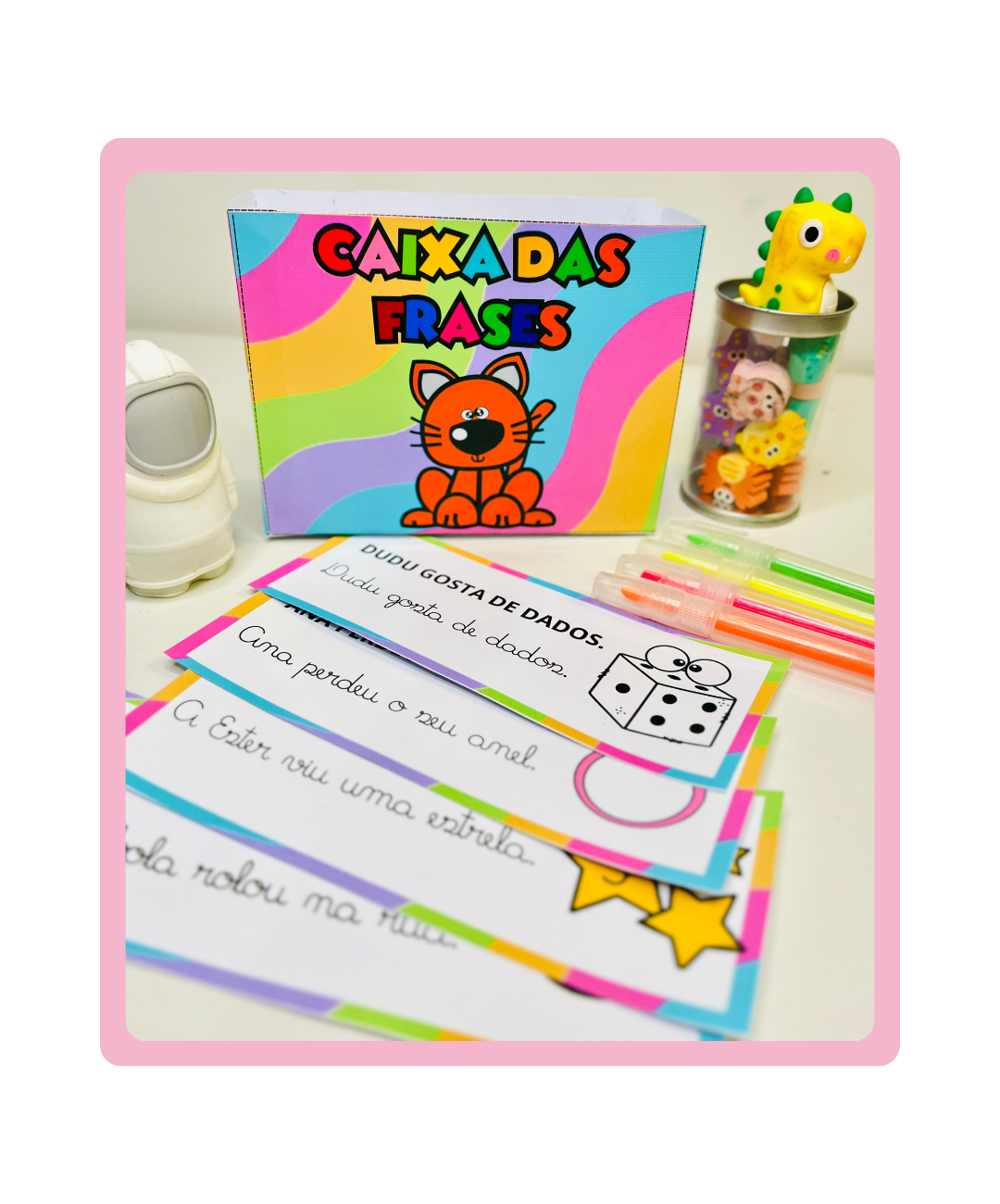 Atividade de leitura de frases para imprimir — capa do material