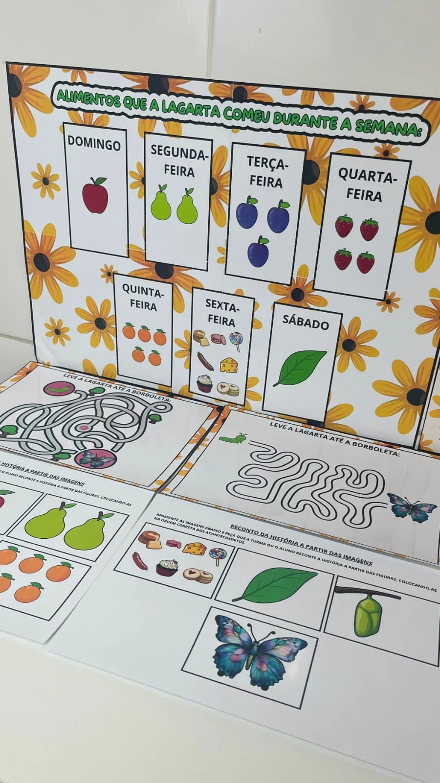 Atividade de leitura e artes Lagarta comilona — amostra 1: ✨📚 Oficina de Leitura e Arte – A Lagarta Comilona 🎨🦋