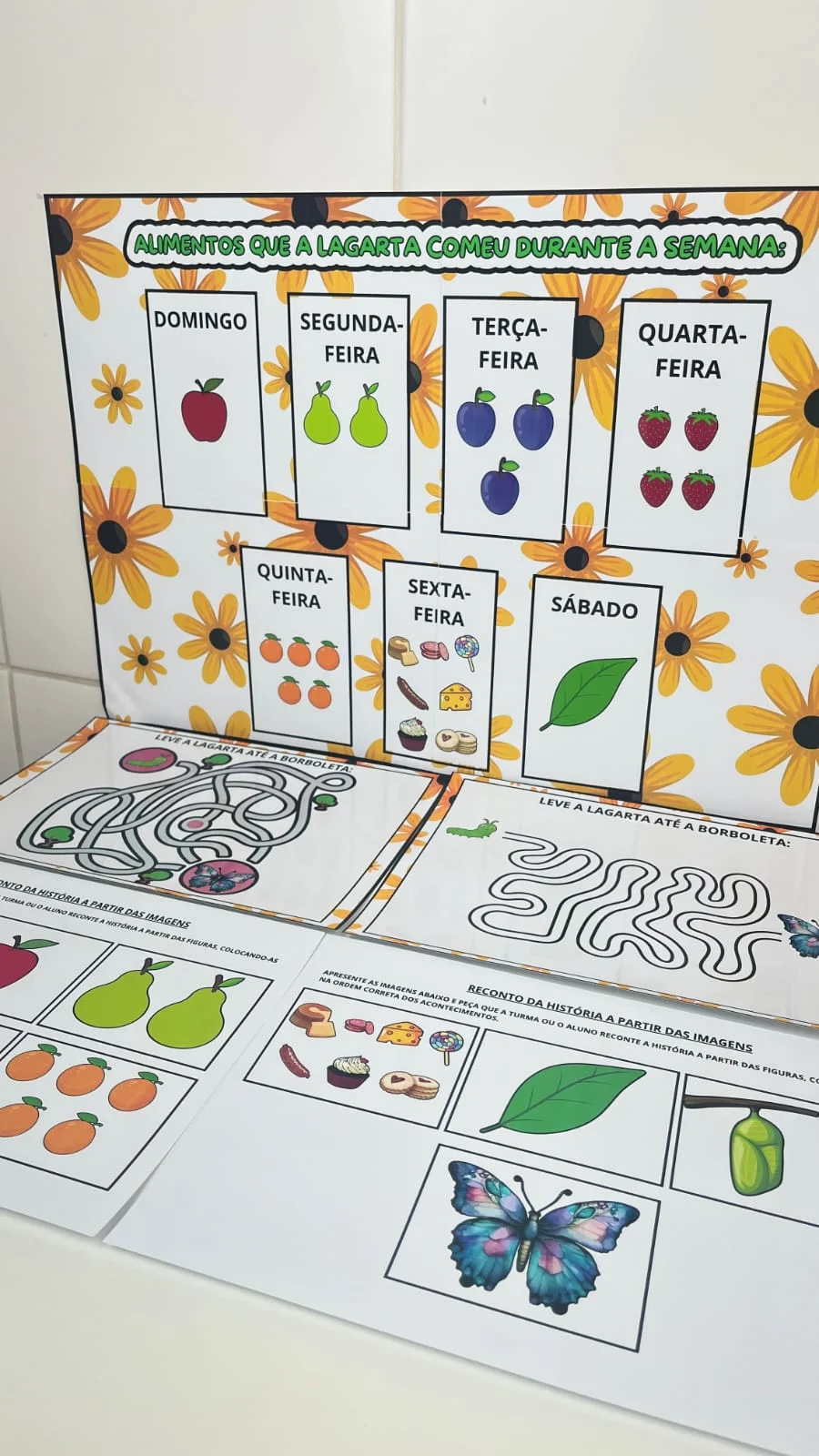 Atividade de leitura e artes Lagarta comilona — Alfabetização para Educação Infantil: ✨📚 Oficina de Leitura e Arte – A…
