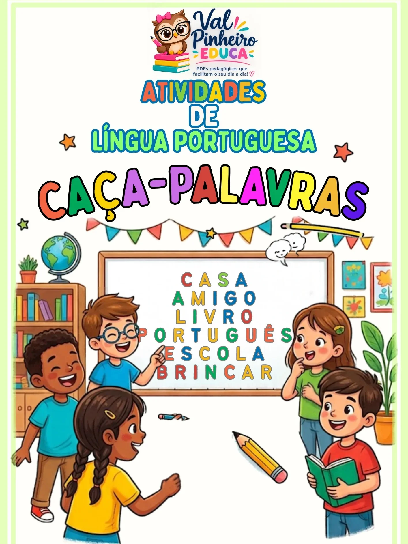 ATIVIDADE DE LINGUA PORTUGUESA - CAÇA-PALAVRAS - 1º ANO — capa do material