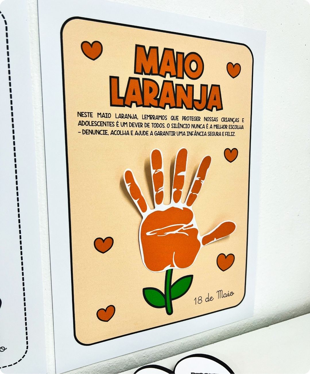 Atividade de Maio Laranja para imprimir — Infantil e Anos Iniciais — amostra 1: Uma proposta para abordar o Maio Laranja…