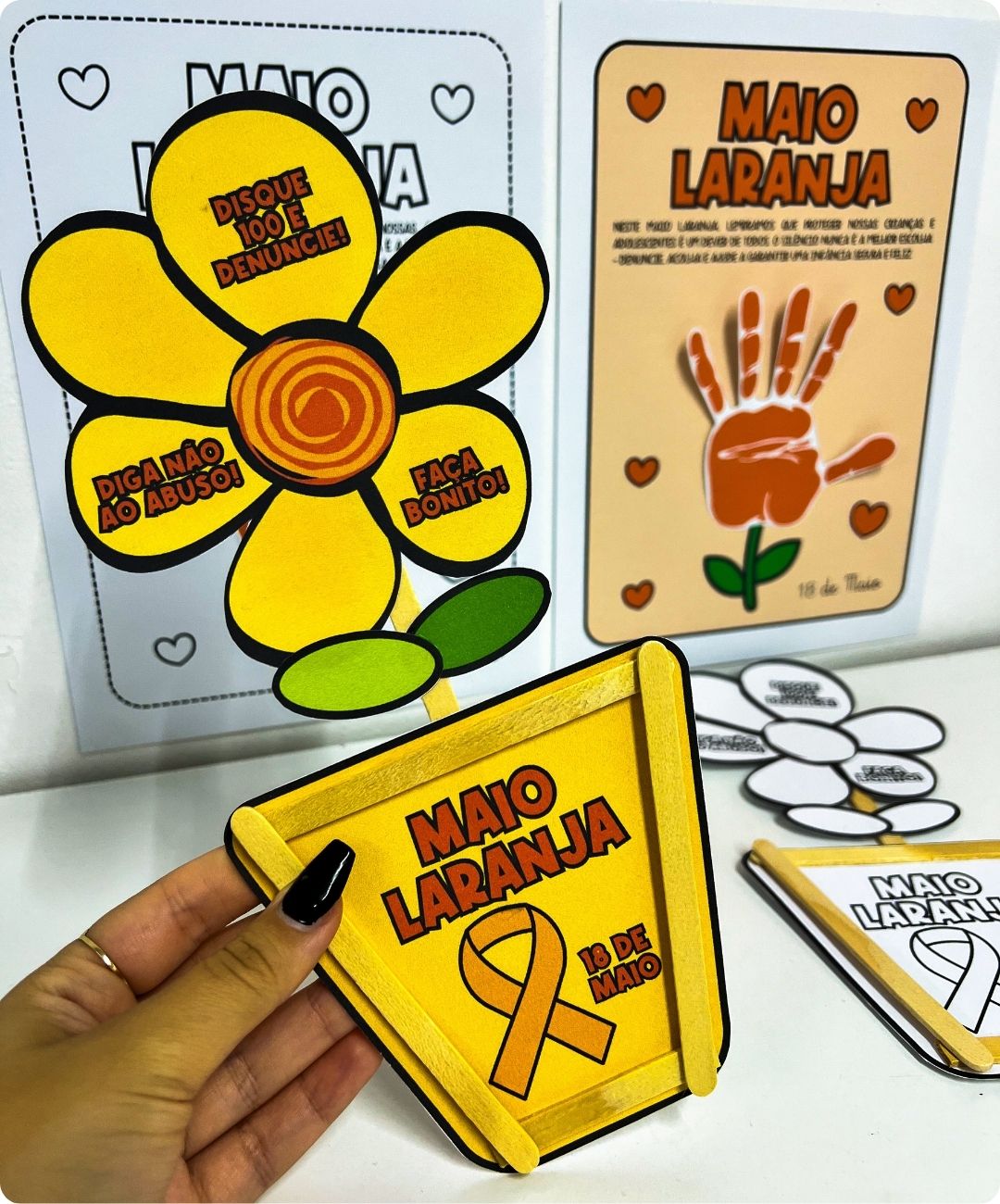Atividade de Maio Laranja para imprimir — Infantil e Anos Iniciais — amostra 5: Leve o Maio Laranja para a sala com um…