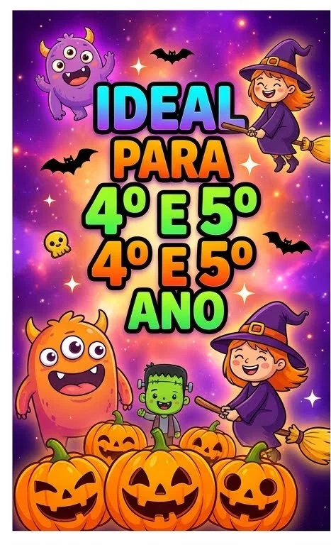 Atividade de Matemática Halloween 5º Ano - Problema com Gabarito — amostra 3: Atividade temática de Matemática para o 5º…